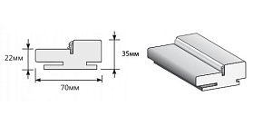 Коробка (п)для дверей Браво, Ф-01 (Дуб) для мод.Рондо